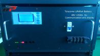 Exhibición de carga de reserva del LCD de la capacidad de las baterías lifepo4 5U de las telecomunicaciones 48V 100Ah