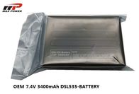 OEM de la batería 7.4V 3400mAh del polímero de litio de la vista del toner termal con la PC negra Shell con la UL de los CB del kc