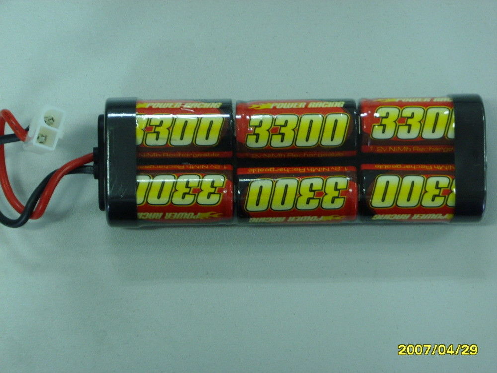 Baterías recargables SC3300mAh 7.2V, batería del coche NIMH de R/C del litio