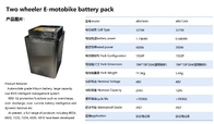 litio Ion Battery Pack For Two Wheeler Bike de 48V 18Ah 24Ah 60Ah