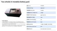 célula de Ion Rechargeable Batteries Automobile 18650 del litio de 72V 30Ah