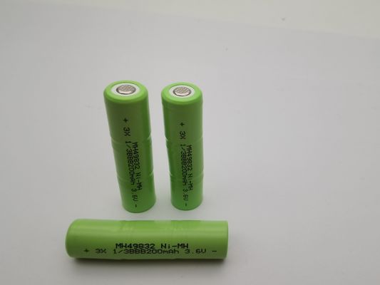 UL 3.6V 200mAh NIMH Baterías recargables 1/3BBB paquete de baterías NIMH personalizado listo para usar