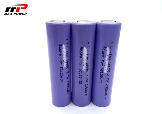 Li16650C 3.7 V 2000mah Batería recargable de iones de litio Celda OEM servicio CE UL CB