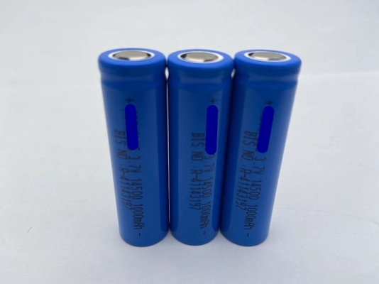 14500 3,7 V 1000mah 800mAh Batería recargable de iones de litio Celda OEM servicio CE UL CB