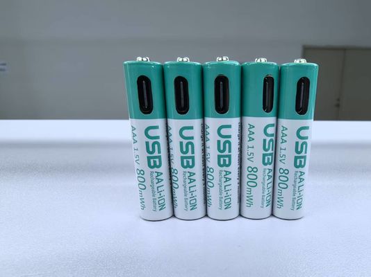 1.5V AAA 180mA 660mWh Batería recargable de iones de litio