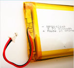 Batería 804764 3100mah 3.7V del polímero de la ión de litio de 11,47 vatios con el conector con la UL de los CB del kc