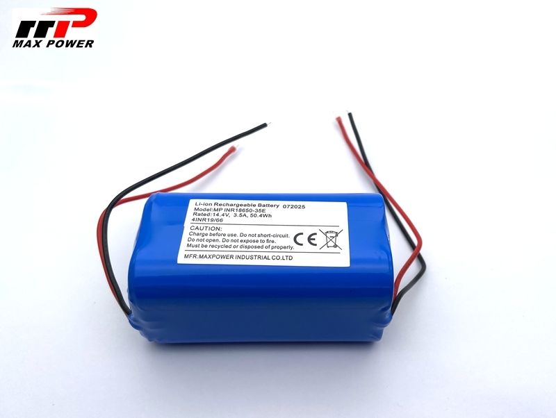 Paquete de batería de iones de litio de 14,4 V 18650 3500 mAh para robot de limpieza y aspiradora