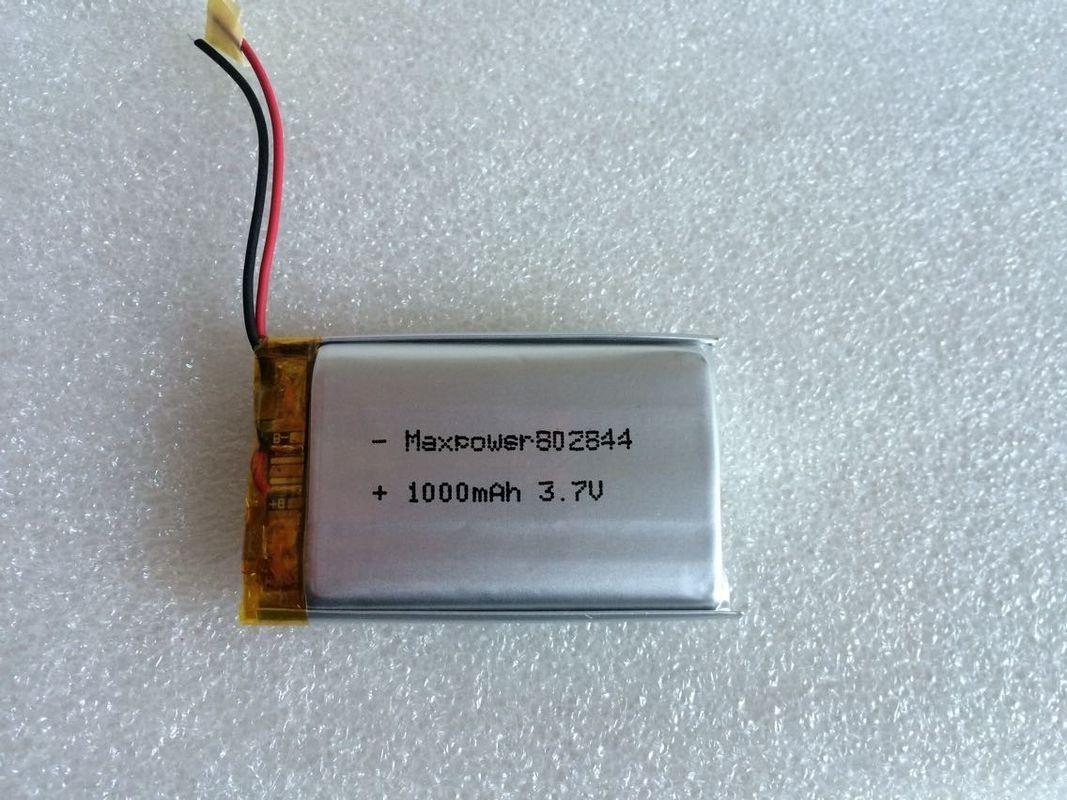 802844 aparato médico de las baterías IEC62133 del polímero de la ión de litio de 1000mAh 3.7V