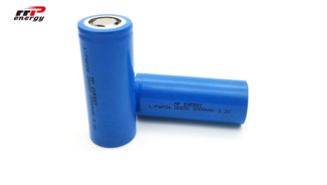 26650 3000mAh la batería 3.2V 25000 del litio LiFePo4 coleta un ciclo alta tarifa de la descarga