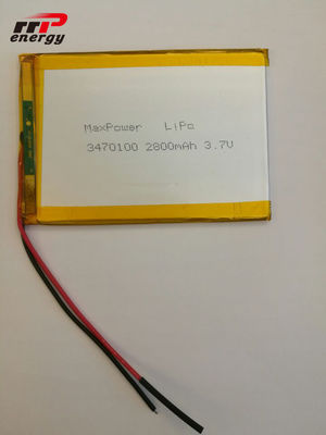 uso del cuaderno del ordenador portátil 3.7V de la batería 3470100 del polímero de litio de la capacidad 2800mAh