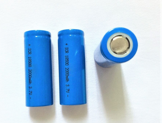 Batería de iones de litio INR18500 2000mAh Batería de iones de litio recargable de alta capacidad 3,7 V